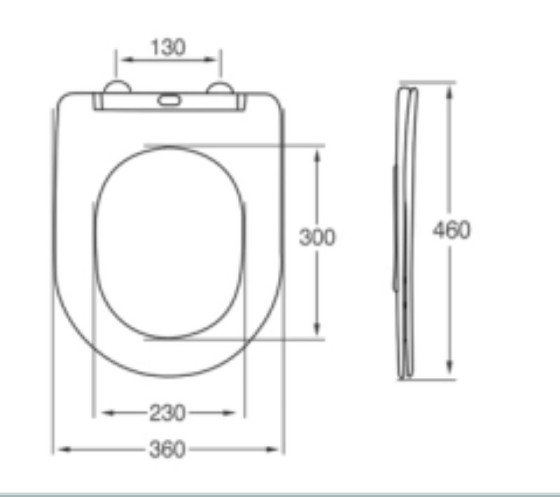 Крышка+сидение Mixxus SEAT COVER BEVEL-2004 560х363х30mm (MI6730)