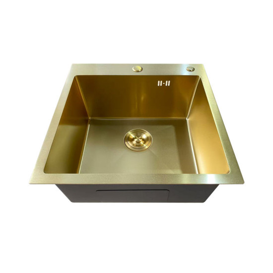 Кухонна мийка Mixxus MH5050 Micro Decor Brushed Gold (3.0/0.8) (матове золото) (MI8214)