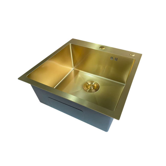 Кухонна мийка Mixxus MH5050 Micro Decor Brushed Gold (3.0/0.8) (матове золото) (MI8214)