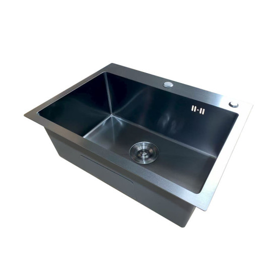 Кухонна мийка Mixxus MH5843 Micro Decor Black (3.0/0.8) (чорний) (MI8219)