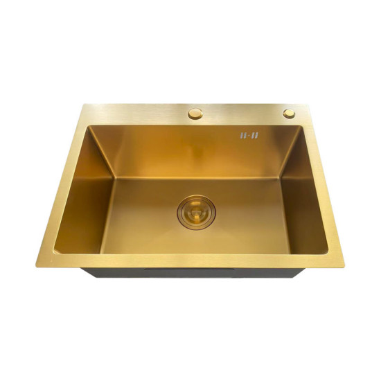 Кухонна мийка Mixxus MH5843 Micro Decor Brushed Gold (3.0/0.8) (матове золото) (MI8218)