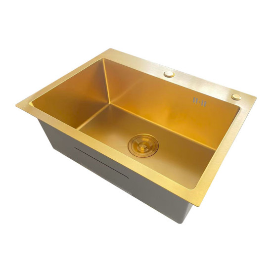 Кухонна мийка Mixxus MH5843 Micro Decor Brushed Gold (3.0/0.8) (матове золото) (MI8218)