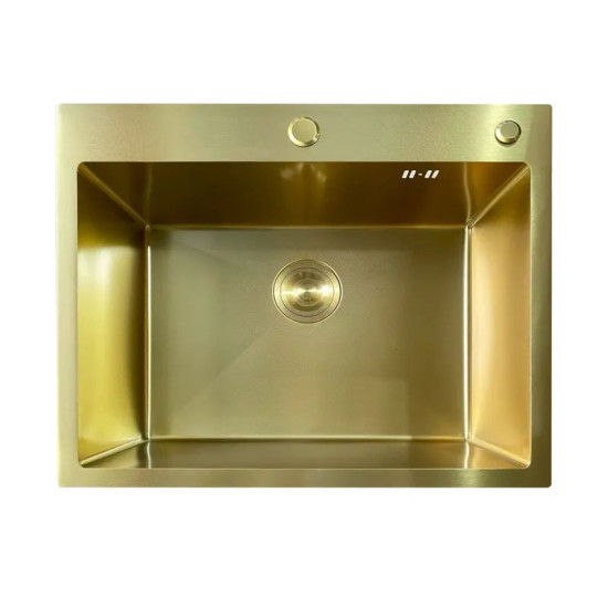 Кухонна мийка Mixxus MH6050 Micro Decor Brushed Gold (3.0/0.8) (матове золото) (MI8222)