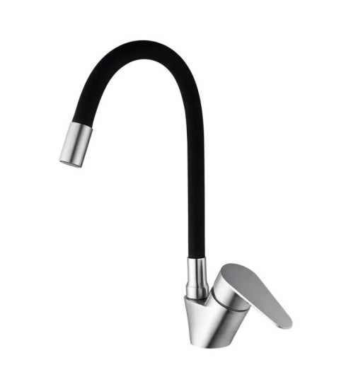 Кухонний змішувач Mixxus NEO-011 REFL.Black із силіконовим виливом (MI6558)