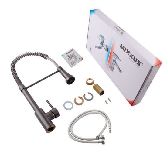 Кухонний змішувач Mixxus Premium SPRING 017 GRAPHITE (MI6952)