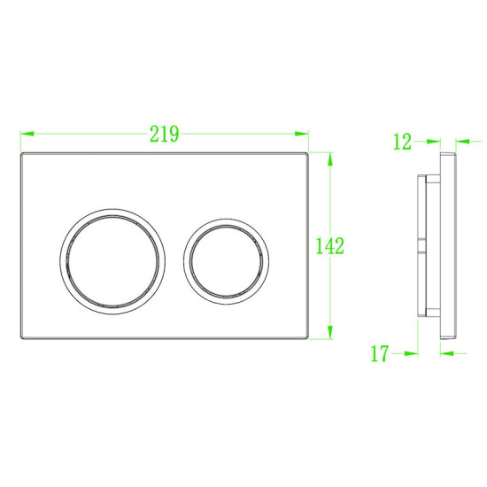 Панель змиву Koer KT-0605-01 220x140x12mm (KR5317)