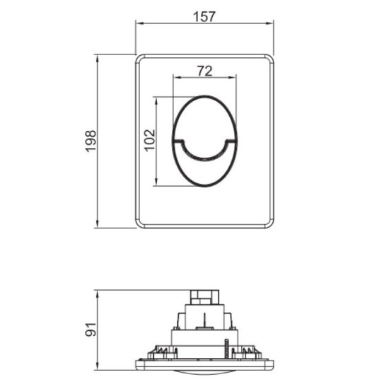 Панель змиву Koer KT-0606-01 157x198x3mm (KR5342)