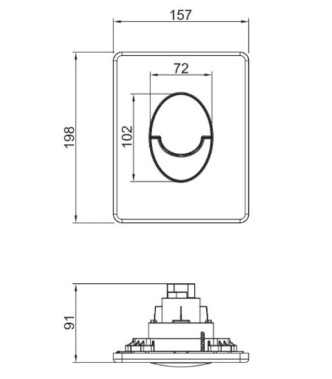 Панель смыва Koer KT-0606-05 157x198x3mm (KR5343)