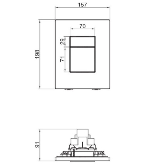 Панель змиву Koer KT-0607-05 157x198x3mm (KR5346)