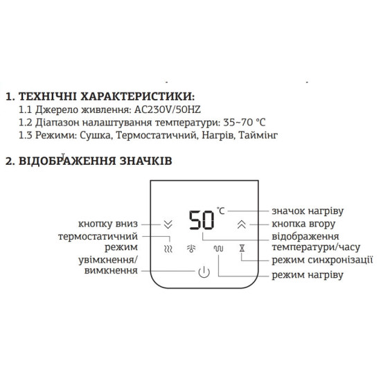 ТЕН електричний Mixxus TEH-0206 CHROME для сушарок рушників 600W (хром) (MI6635)
