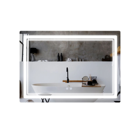Дзеркало Qtap Cardinal (CA2) 1200х800 з LED-підсвічуванням Touch, з антизапот., З диммером, рег. темп. кольори (3000-6500K) QT0478C1208048454