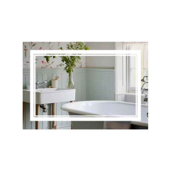 Дзеркало Qtap Cardinal (CA1) 800х600 з LED-підсвічуванням Touch, з антизапот., З диммером, рег. темп. кольори (3000-6500K) Reverse QT0478C8060