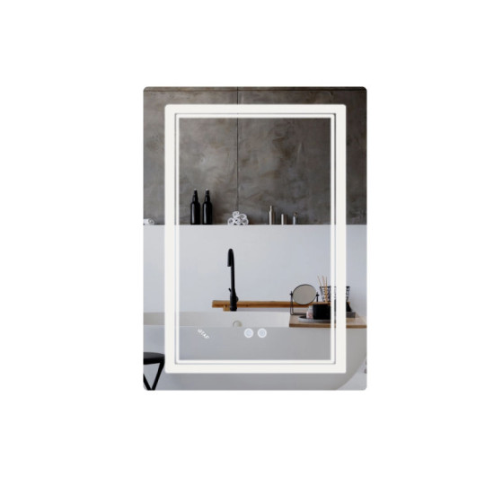 Дзеркало Qtap Cardinal (CA2) 600х800 з LED-підсвічуванням Touch, з антизапот., З диммером, рег. темп. кольори (3000-6500K) Reverse QT0478C608048453