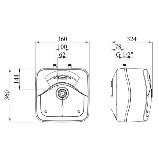 Водонагрівач Ariston Andris Rs 15U/3 з мокрим ТЕНом 3100634