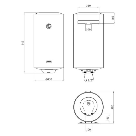 Водонагрівач Ariston Superlux 100V 1,5K EU2 з мокрим ТЕНом 4015006