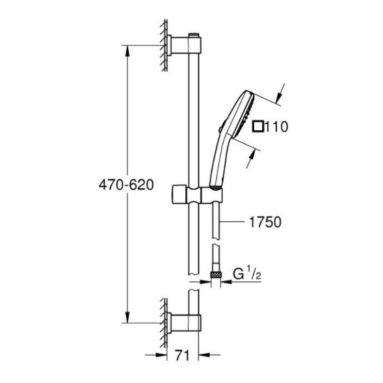 Душовий гарнітур Grohe Vitalio Comfort 110 26928001