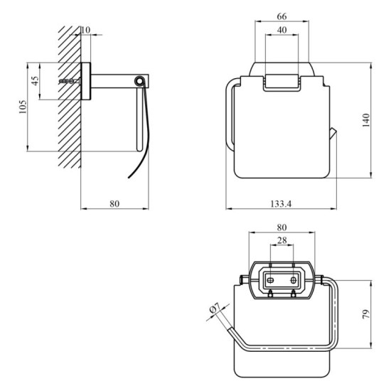 Держатель для туалетной бумаги Kroner KRP Graz - GRP95607