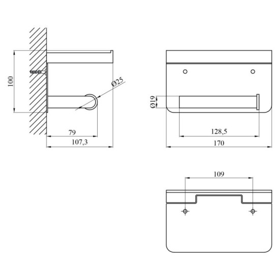Тримач для туалетного паперу Kroner KRP Graz - SCH3018