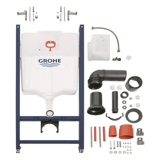 Інсталляция с унитазом Grohe Solido 2 в 1 38971000 + Grohe Even 389662430 + Kroner Harz WHI493736 RIMLESS