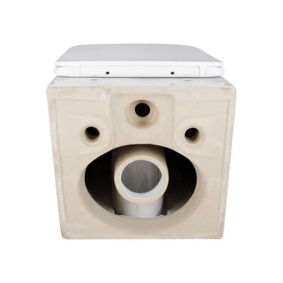 Инсталляция с унитазом Qtap Crow Ultra Quiet 490x360x290 + Nest 4 в 1 (квадратная клавиша Chrome)