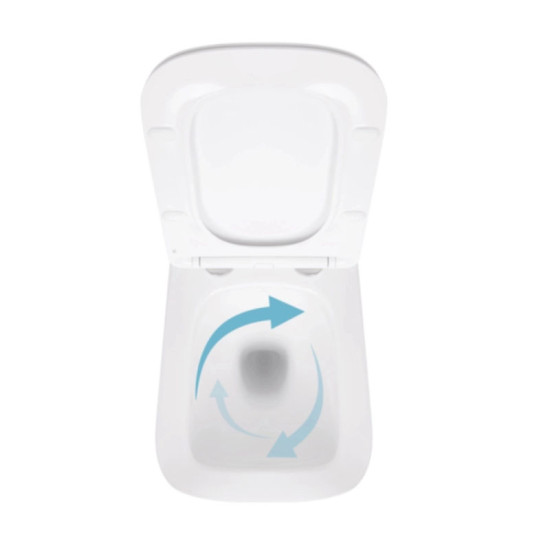 Инсталляция с унитазом Qtap Crow Ultra Quiet 520×360×290 + Nest 4 в 1 (квадратная клавиша Chrome)