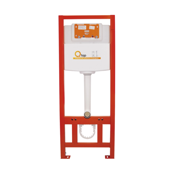 Инсталляция с унитазом Qtap Jay Rimless 520х360х320 + Nest 4 в 1 (круглая клавиша Satin)