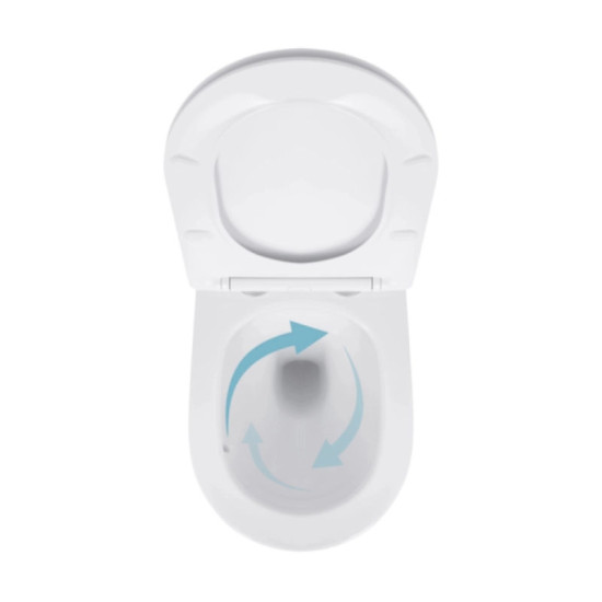 Инсталляция с унитазом Qtap Jay Ultra Quiet 520x360x320 + Nest 4 в 1 (квадратная клавиша Chrome)