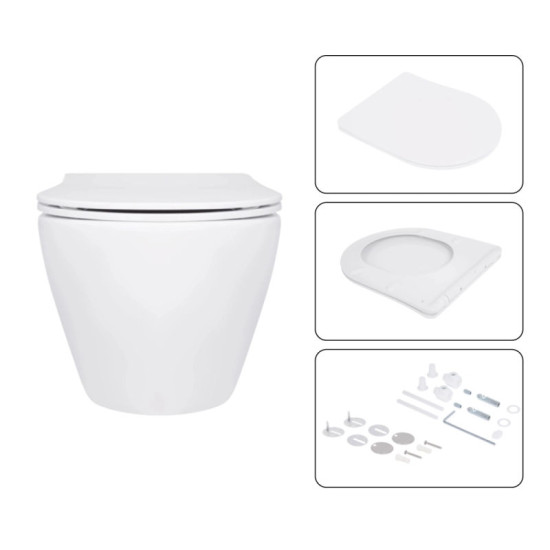 Инсталляция с унитазом Qtap Jay Ultra Quiet 520x360x320 + Nest 4 в 1 (круглая клавиша Matt Black)