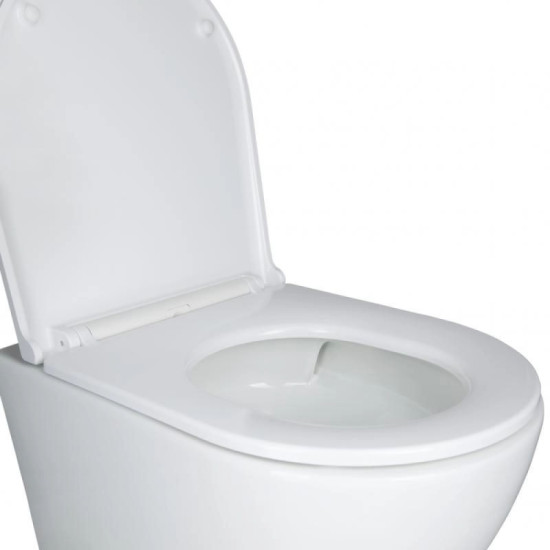 Инсталляция с унитазом Qtap Robin Ultra Quiet 490x365x325 + Nest 4 в 1 (линейная клавиша White)