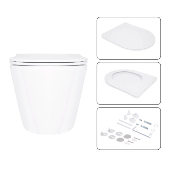 Інсталяція з унітазом Qtap Swan Ultra Quiet 520×360×320 + Nest 4 в 1 (лінійна клавіша White)