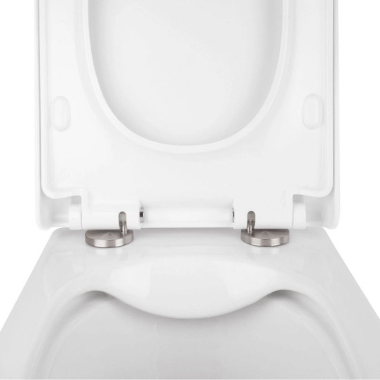 Інсталяція з унітазом Qtap Tern Rimless 490x340x350 + Nest 4 в 1 (кругла клавіша Satin)