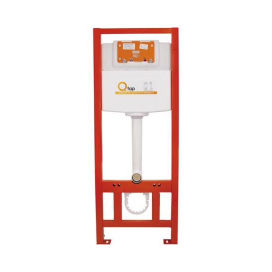 Інсталяція з унітазом Qtap Tern Rimless 490x340x350 + Nest 4 в 1 (лінійна клавіша White)