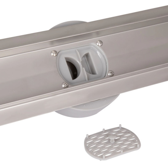 Линейный трап Qtap Scorpio Tile900 под плитку (поворотный сифон/сухой затвор)