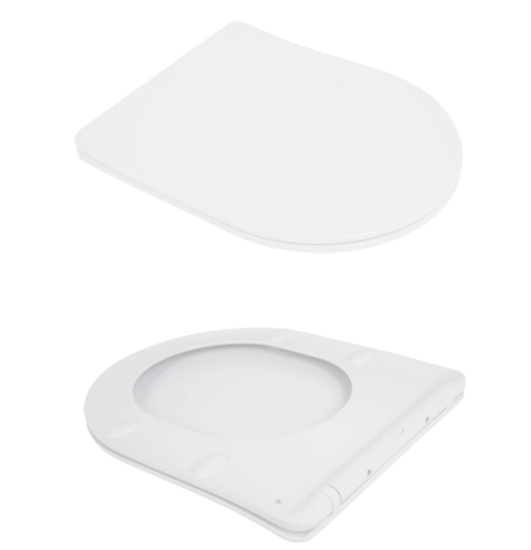 Унітаз підвісний Qtap Jay Rimless 485×360×320 White із сидінням Slim Duroplast/ Soft-close/ Quick Relase QT07335177RW