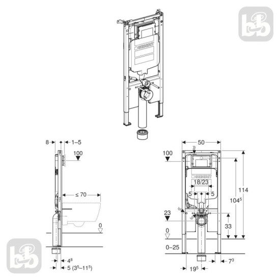 Інсталяція для унітазу Geberit Duofix 111.796.00.2