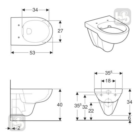 Унітаз підвісний Geberit Selnova Rimfree 501.045.00.7