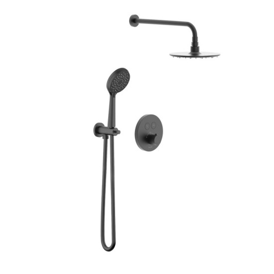 Душевая система скрытого монтажа Imprese Kucera Click t04803410SAC черный матовый