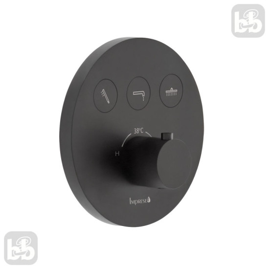 Душевая система скрытого монтажа Imprese Kucera Click t04803410SBC черный матовый