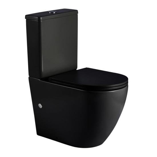 Унитаз-компакт Imprese Lesna Rimless i11507 black
