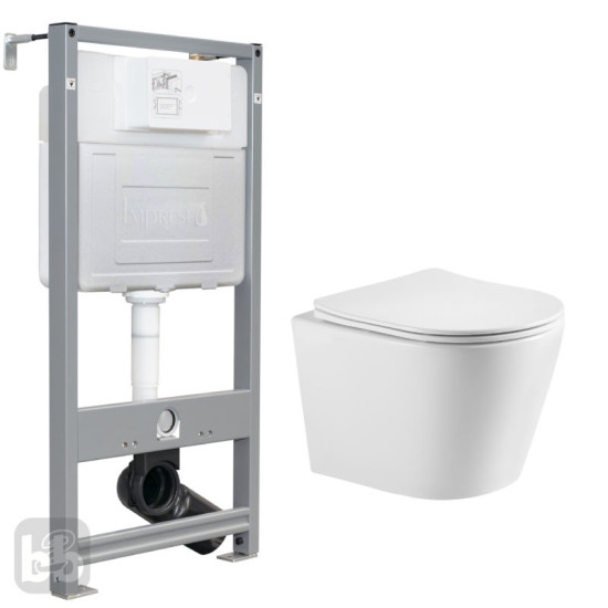 Инсталляция с унитазом Imprese i-FRAME i1210 + Imprese Dobry c06802203