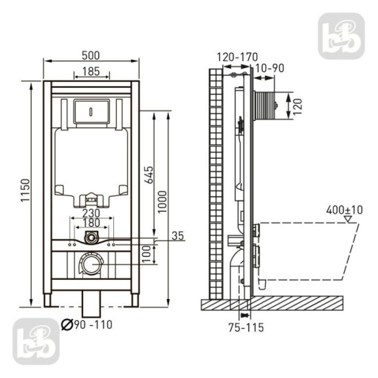 Інсталяція з унітазом Volle Master 141919 + Imprese Rozkos TWIST c06310103