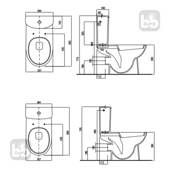 Унітаз-компакт Kolo NOVA PRO Rimfree M39045000