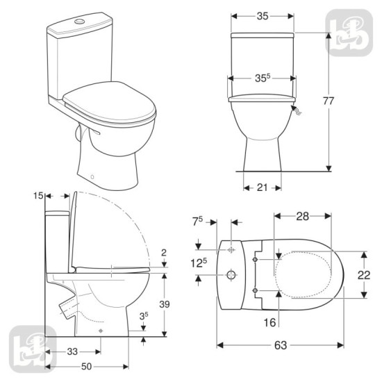 Унітаз-компакт Kolo STATUS 2397050UA