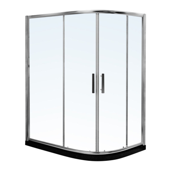 Душова кабіна RJ K9177-FBM-1008 left 110*90*190 хром, прозоре скло 6 мм, PVC подіум