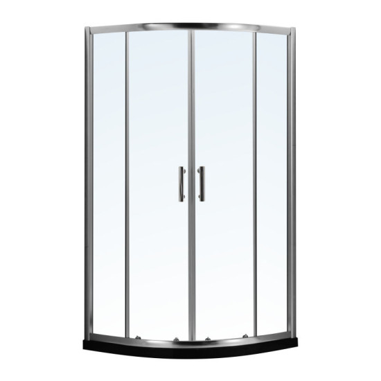 Душова кабіна RJ K9170V-FBM-1004 100*100*190 хром, прозоре скло 8 мм, PVC подіум