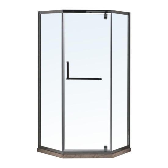 Душевая кабина RJ K1009-1006 120*120*190 хром, прозрачное стекло 8 мм, PVC подиум