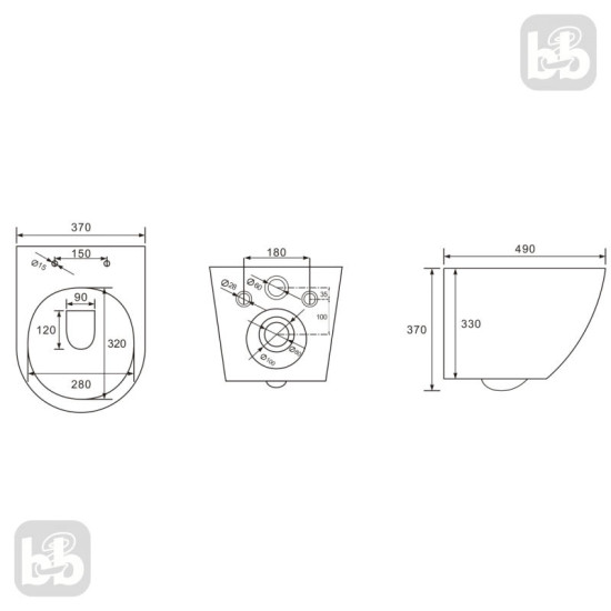 Унітаз підвісний Volle Amadeus 2.0 vortice 1313.001000