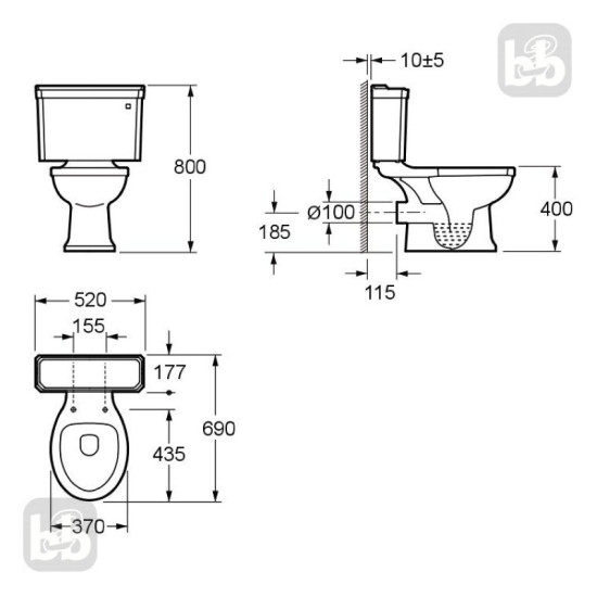 Унітаз-компакт Volle DON GRANDES 13-13-132oak