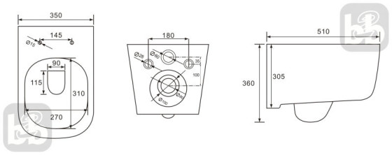 Інсталяція з унітазом Volle Master 141515 + Volle HIPPO 13-44-202
