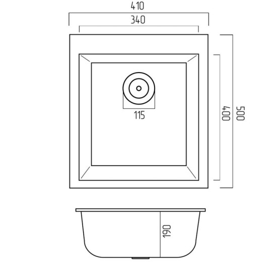 Кухонная мойка Valeso 4150 SOKIL матовая Титан